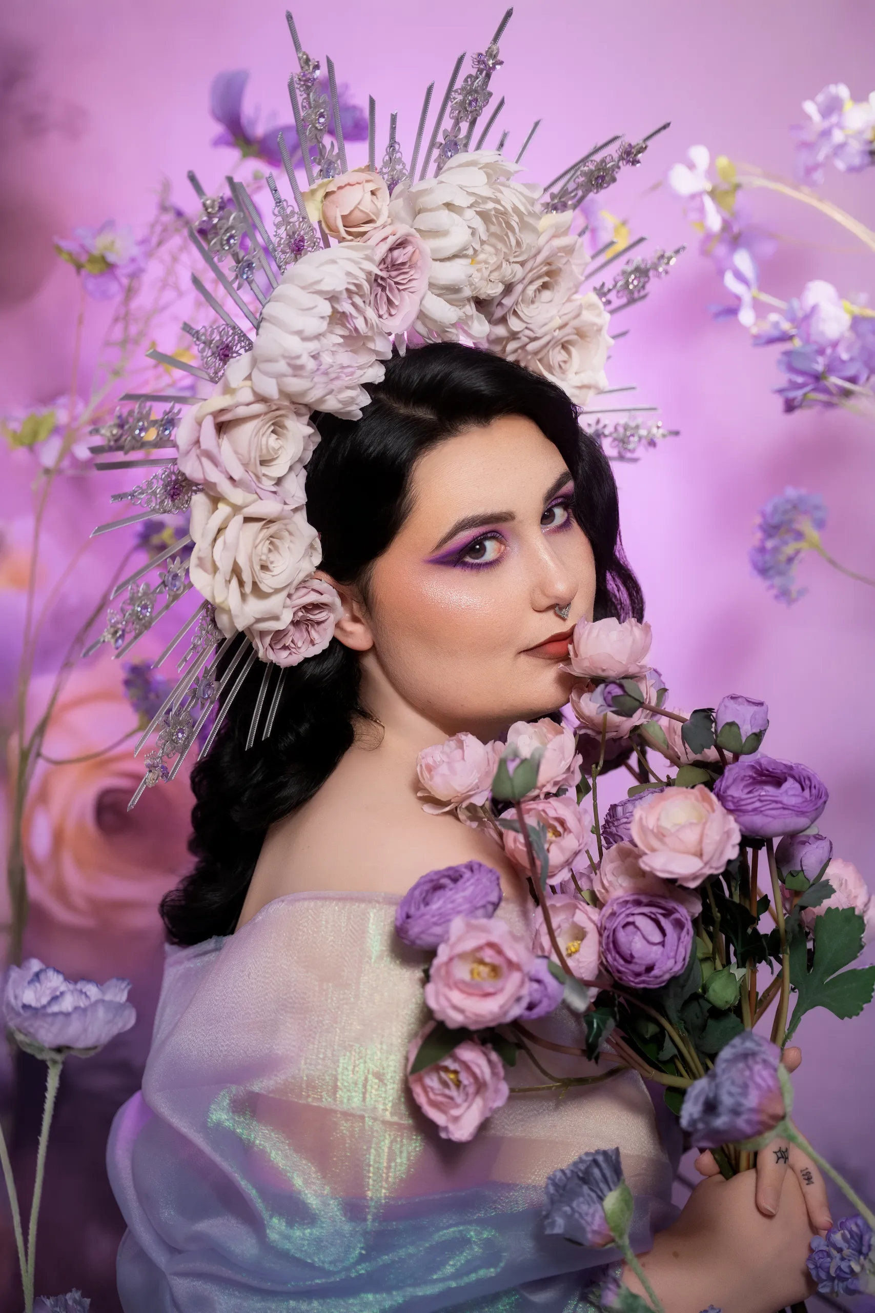Portrait floral artistique